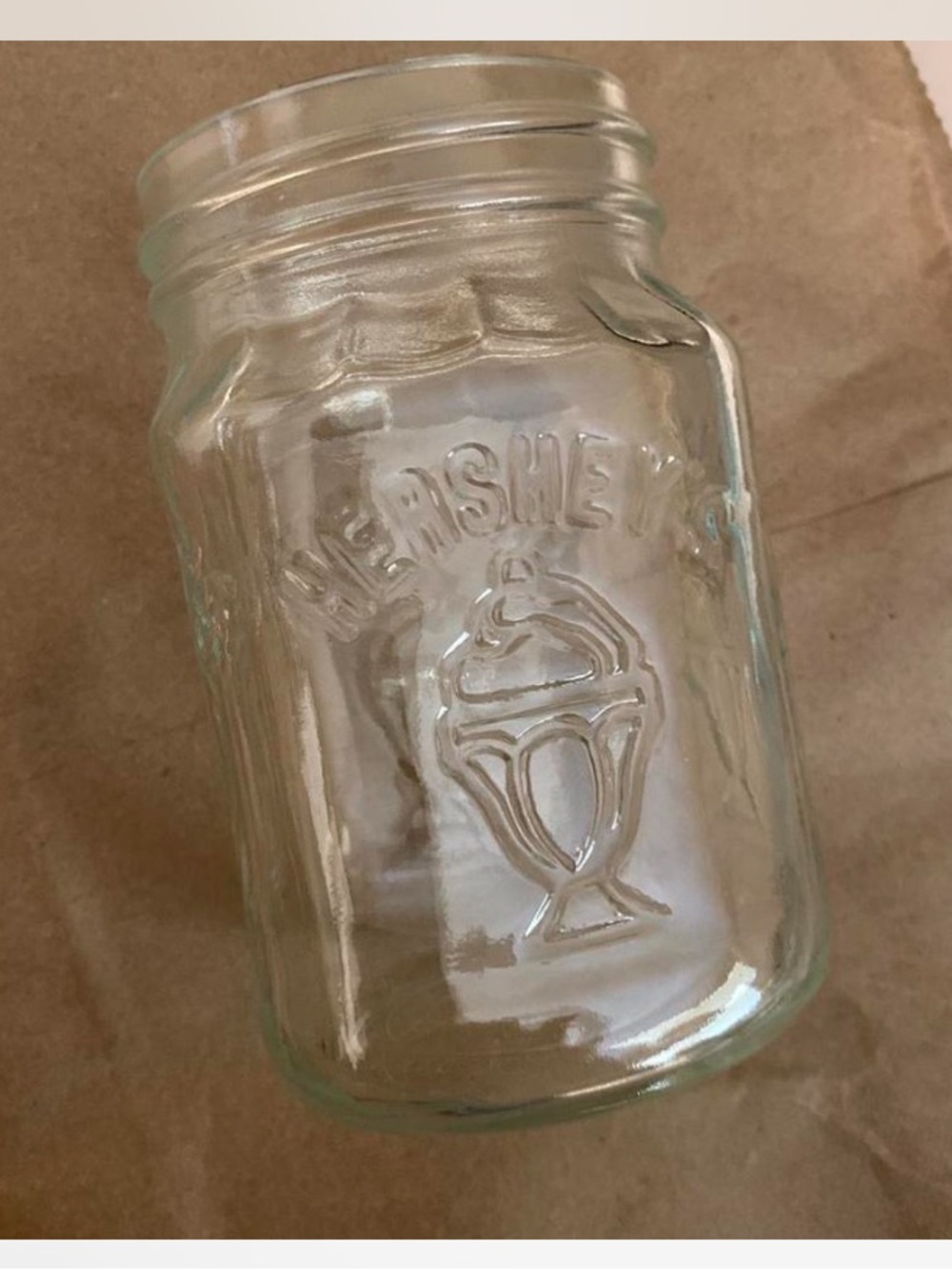 Embossed Clear Glass Storage Jar - Hershey's Inspired Clear